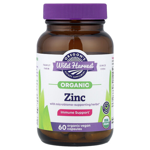 Oregon's Wild Harvest Organic Zinc, 60 Organic Vegan Capsules