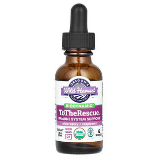 Oregon's Wild Harvest, Biodynamisch, To The Rescue, Vlierbes + Framboos, 30 ml