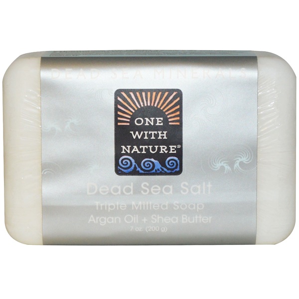 One with Nature, Dead Sea Salt Soap Bar, 7 oz (200 g)