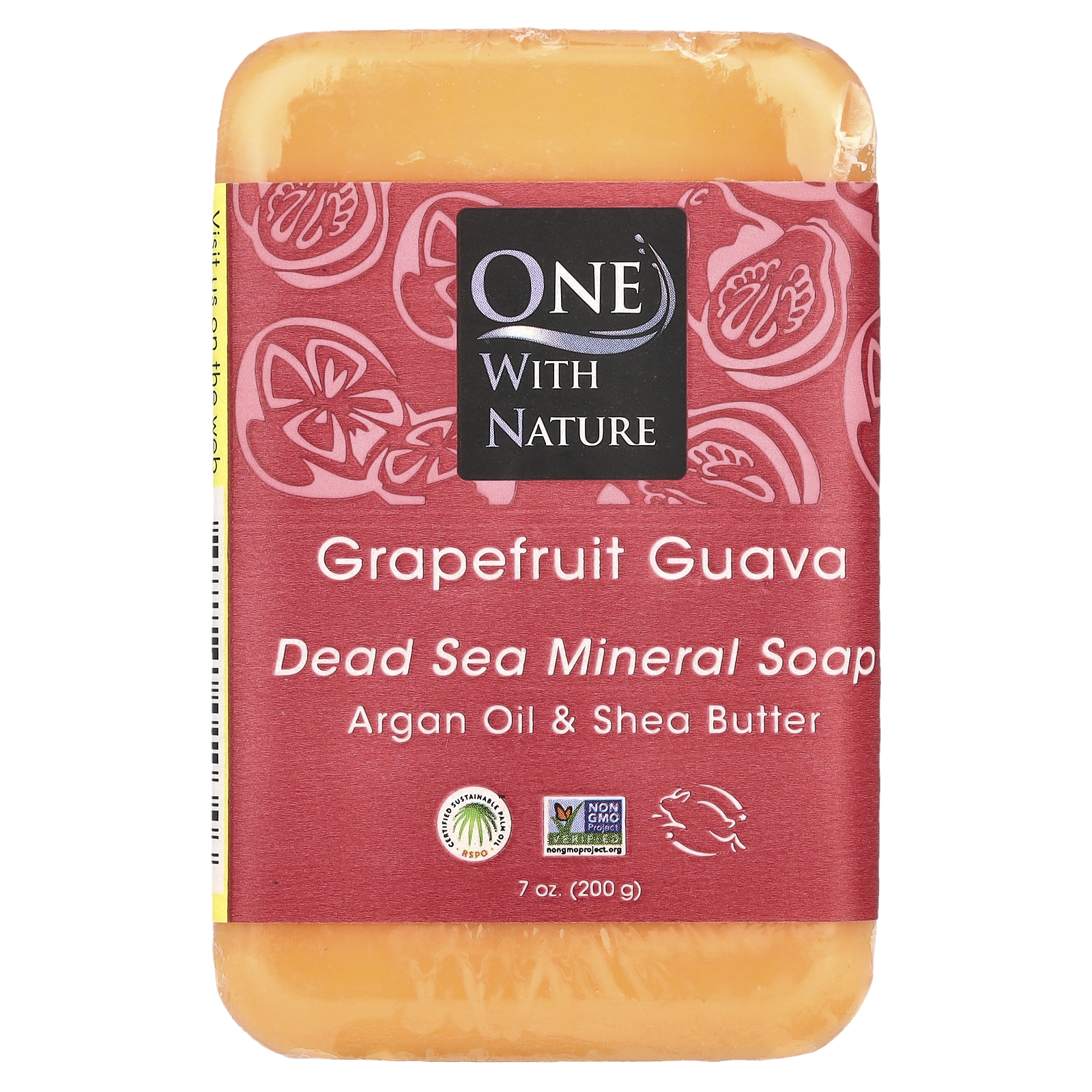 Dead Sea Mineral Soap Bar, Grapefruit Guava, 7 oz (200 g) - Picture 1 of 3