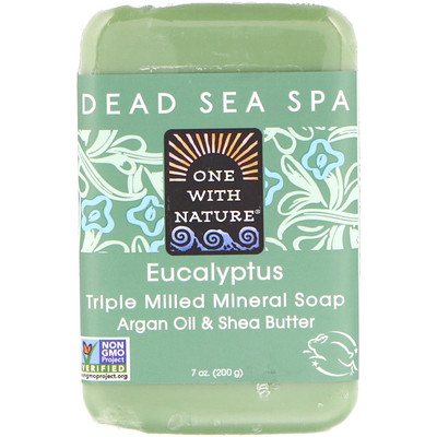 

Triple Milled Mineral Soap Bar, Eucalyptus, 7 oz (200 g)