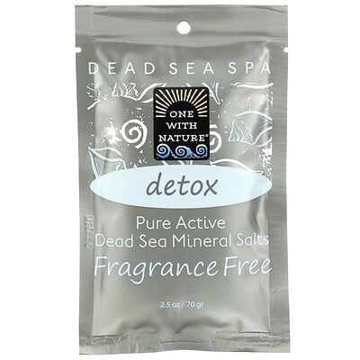 One with Nature Dead Sea Spa Mineral Salts Detox Fragrance Free 2.5 oz (70 g)