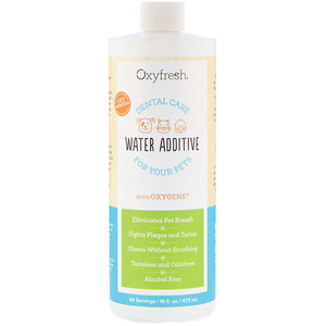 Отзывы о Oxyfresh, Pet Dental Water Additive, Fresh Breath For Your Pets, 16 fl oz (473 ml)