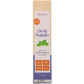 Oxyfresh, Противокариесная защита, зубная паста с кислородом и свежей мятой, 5 унц. (142 г)