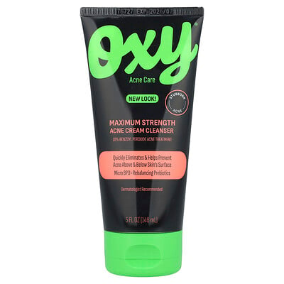 Product Image for Oxy Skin Care, Maximum Strength Acne Cream Cleanser , 5 fl oz (148 ml)
