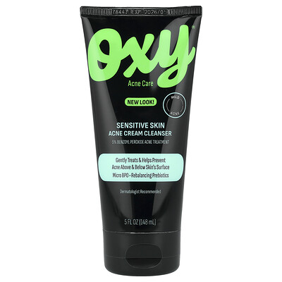 Product Image for Oxy Skin Care, Sensitive Skin Acne Cream Cleanser, 5 fl oz (148 ml)