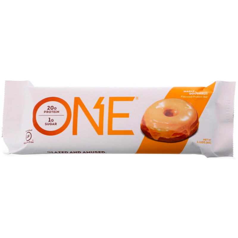 One Brands, ONE Bar, Maple Glazed Doughnut, 12 Bars, 2.12 oz (60 g ...