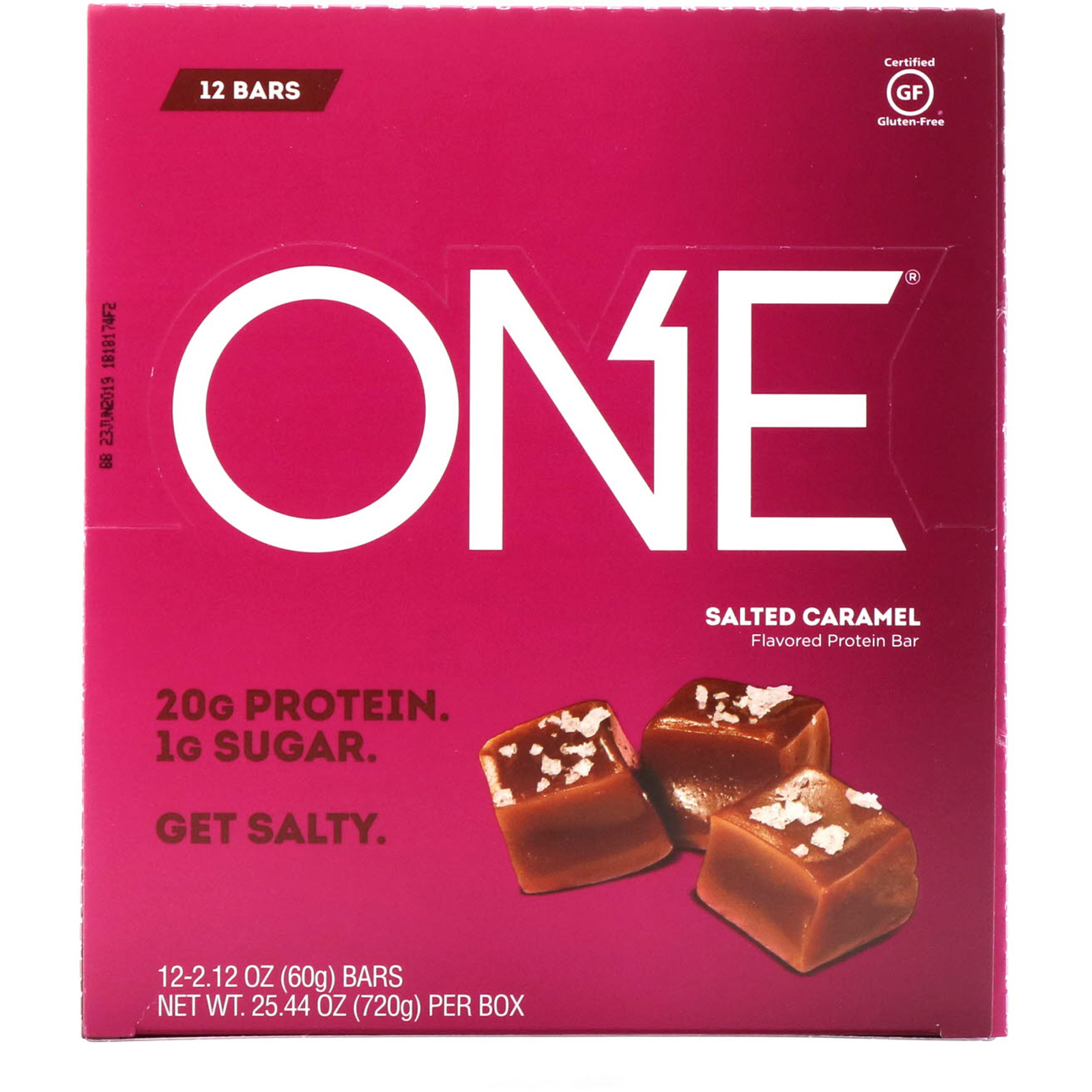 One Brands, One Bar, Salted Caramel, 12 Bars, 2.12 oz (60 g) Each iHerb