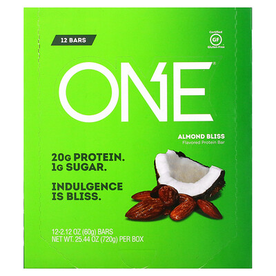 

One Brands ONE Bar Almond Bliss 12 Bars 2.12 oz (60 g) Each