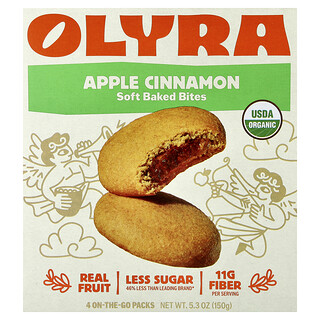 Olyra, Yumuşak Fırında Pişirilmiş Lokmalar, Elmalı Tarçın, 4 Paket, 5,3 oz (150 g)