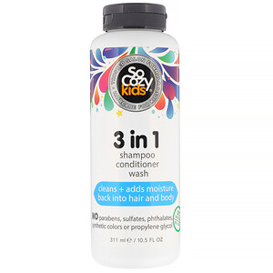 Отзывы о SoCozy, Kids, 3 in 1 Shampoo Conditioner Wash, 10.5 fl oz (311 ml)