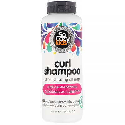 SoCozy Kids, Curl Shampoo, шампунь для детей, ультраувлажнение и очищение, 311 мл (10,5 жидк. унции)