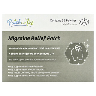 PatchAid, Parche para el alivio de la migraña, 30 parches