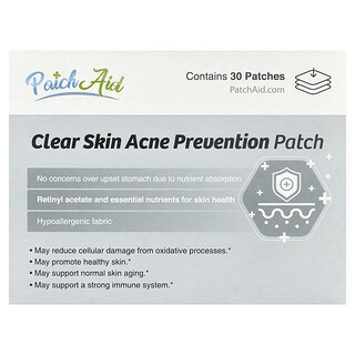 PatchAid, Clear Skin, Parches para la prevención del acné, 30 parches