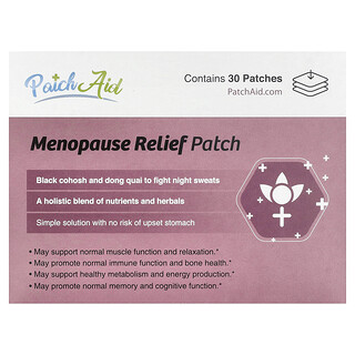 PatchAid, Menopause Relief Patch, Pflaster zur Linderung der Menopause, 30 Pflaster