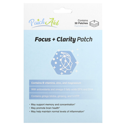 PatchAid, Focus + Clarity Patch, Konzentration und Klarheit, 30 Pads