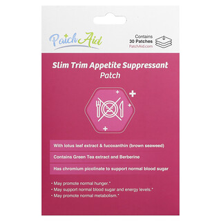 PatchAid, Slim Trim Appetite Suppressant Patch, 30 Patches