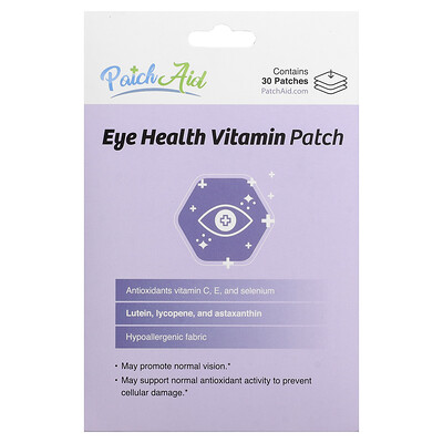 PatchAid, Parches vitamínicos para la salud de los ojos, 30 parches