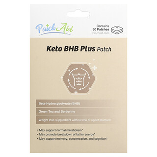 PatchAid, Keto BHB Plus Patch, 30 Patches