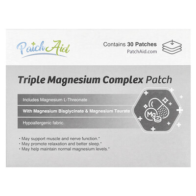 Product Image for PatchAid, Triple Magnesium Complex Patch, 30 Patches