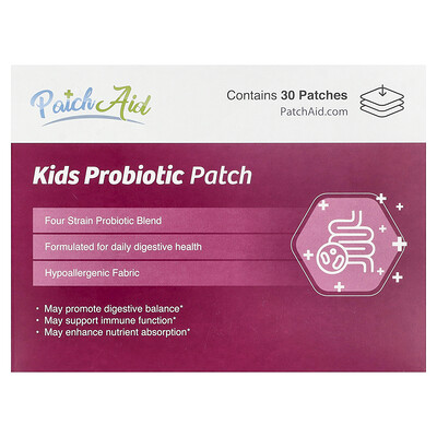 PatchAid, Parche probiótico para niños, 30 parches