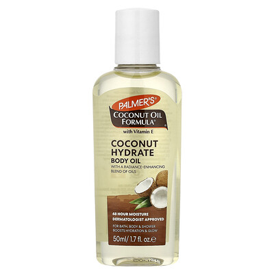 Palmer's, Coconut Oil Formula® con vitamina E, Aceite corporal hidratante de coco, 50 ml (1,7 oz. líq.)