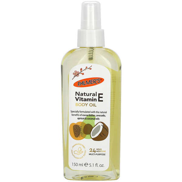 Palmer's, Natural Vitamin E Body Oil, Fragrance Free, 5.1 fl oz (150 ml