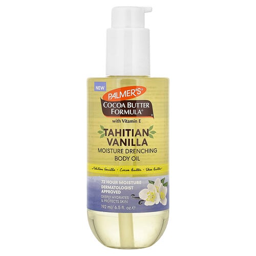 Palmer's, Cocoa Butter Formula® mit Vitamin E, feuchtigkeitsspendendes Körperöl, Tahitianische Vanille, 192 ml (6,5 fl. oz.)
