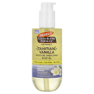 Palmer's, Cocoa Butter Formula® с витамином Е, увлажняющее масло для тела, таитянская ваниль, 192 мл (6,5 жидк. унции)