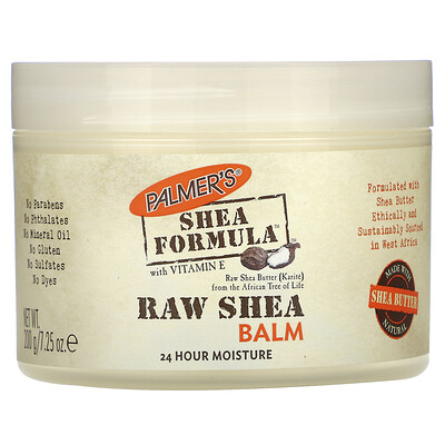 Palmer's Shea Formula с витамином Е, увлажняющий бальзам с сырым маслом ши, 200 г (7,25 унции)