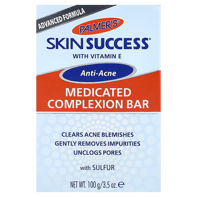Product Image for Palmer's, Skin Success With Vitamin E, Anti-Acne, Medicated Complexion Bar Soap, 3.5 oz (100 g)