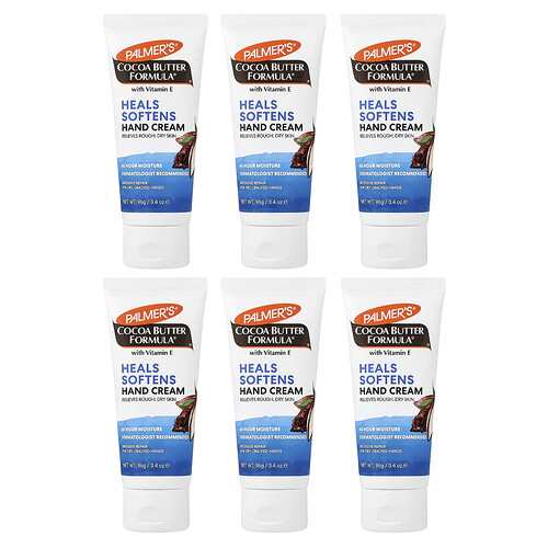 Palmer's Cocoa Butter Formula® with Vitamin E, Hand Cream, 6 Pieces, 3.4 oz (96 g) Each