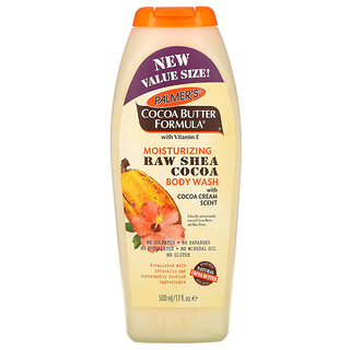 Palmer's, Cocoa Butter Formula, Moisturizing Raw Shea Cocoa Body Wash, with Cocoa Cream Scent, 17 fl oz (500 ml)