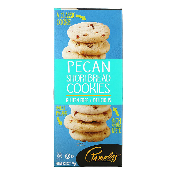 Pamela's Products‏, Shortbread Cookies, Pecan, 6.25 oz (177 g)