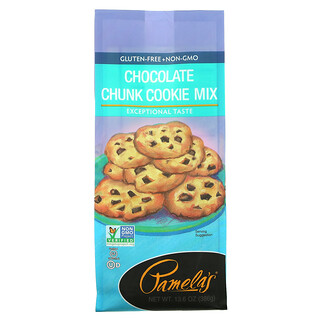 Pamela's Products, 초콜릿 천크 쿠키 믹스, 13.6 온스 (386g)
