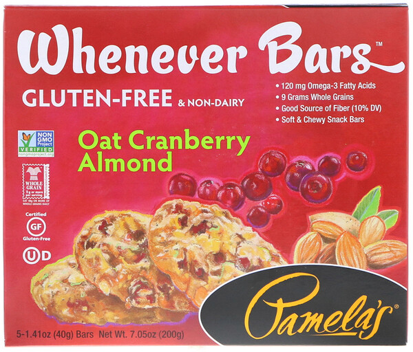 pamela's whenever bars oat cranberry almond