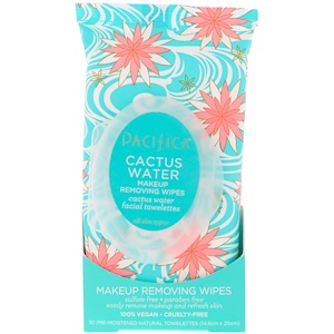 Отзывы о Пасифика, Cactus Water, Makeup Removing Wipes, 30 Pre-Moistened Natural Towelettes