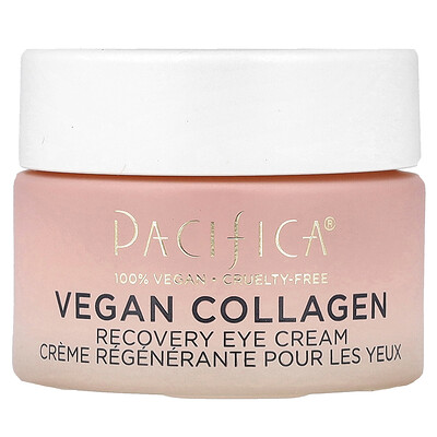 Pacifica, Colágeno vegano, Crema de recuperación para el contorno de los ojos, 15 ml (0,5 oz. Líq.)