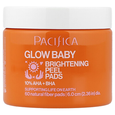 Pacifica, Glow Baby, Almohadillas exfoliantes iluminadoras, 60 almohadillas
