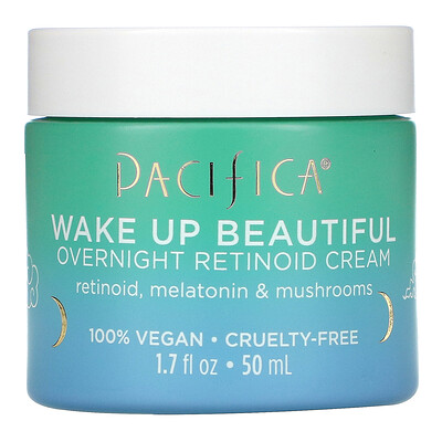 Pacifica Wake Up Beautiful, Overnight Retinoid Cream, 1.7 fl oz (50 ml)