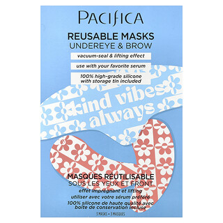 Pacifica, многоразовые маски для области глаз и бровей, 3 шт.