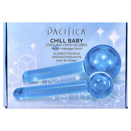 Pacifica, Chill Baby, Cooling Cryo Globes, 2 Glaskugeln