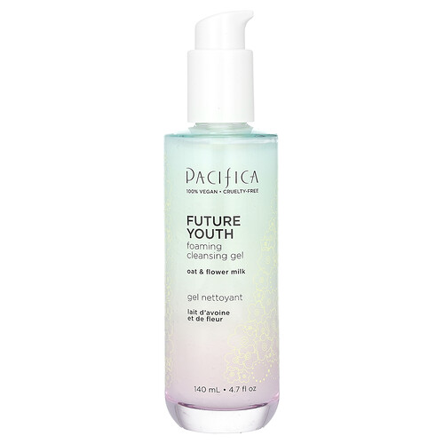 Pacifica, Future Youth, Foaming Cleansing Gel, Oat & Flower Milk, 4.7 fl oz (140 ml)