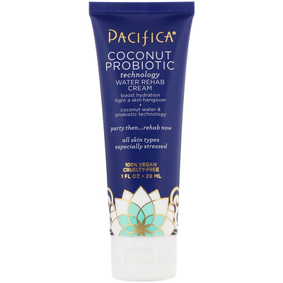 Pacifica Coconut Probiotic, Technology Water Rehab Cream 1 fl oz (29 ml)