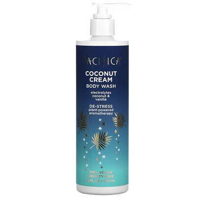 Pacifica Coconut Cream, гель для душа, с кокосом и ванилью, 355 мл (12 жидк. Унций)