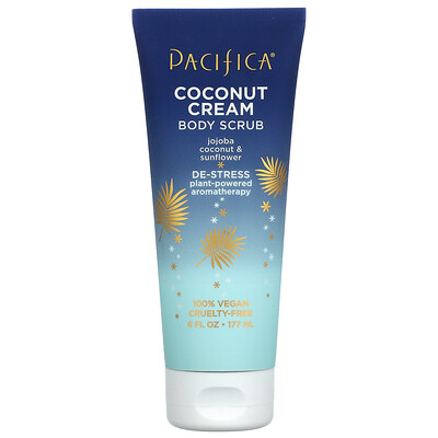 Pacifica Coconut Cream, скраб для тела, жожоба, кокос и подсолнечник, 177 мл (6 жидк. Унций)