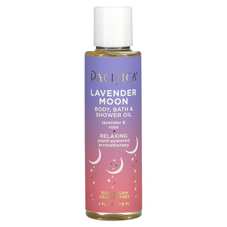 Pacifica, Lavender Moon, масло для тела, ванны и душа, лаванда и роза, 118 мл (4 жидк. Унции)