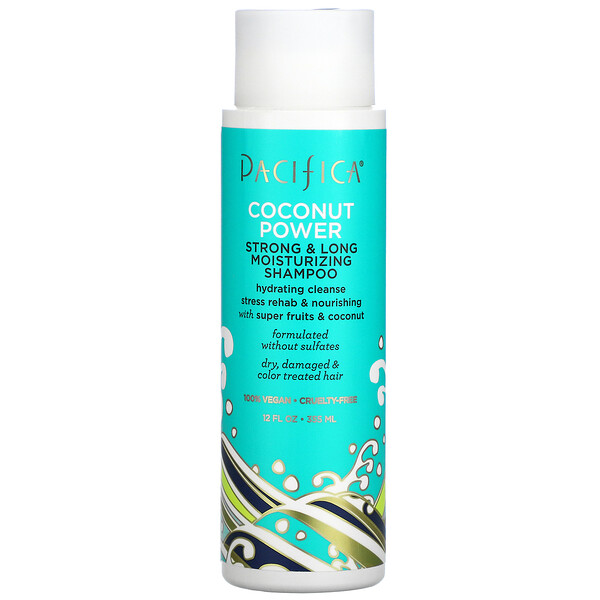 Pacifica‏, Coconut Power, Strong & Long Moisturizing Shampoo, 12 fl oz (355 ml)