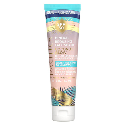 Pacifica Sun + Skincare, минеральное бронзирующее средство для лица, SPF 30, кокосовое сияние, 50 мл (1,7 жидк. Унции)