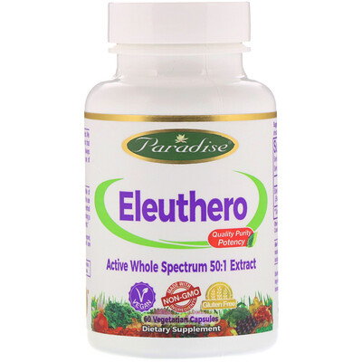 

Paradise Herbs Eleuthero, 60 Vegetarian Capsules